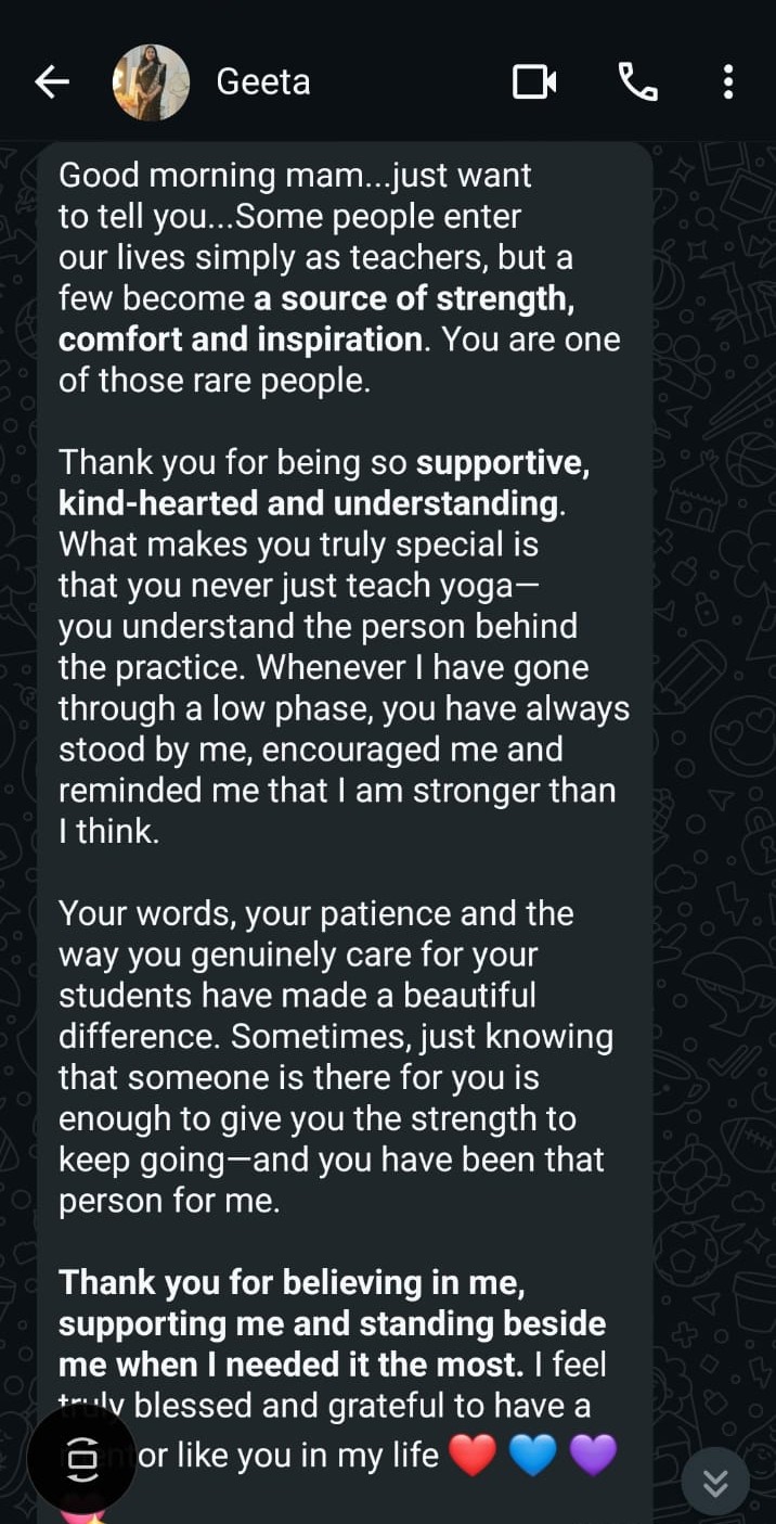 WhatsApp review from Geeta