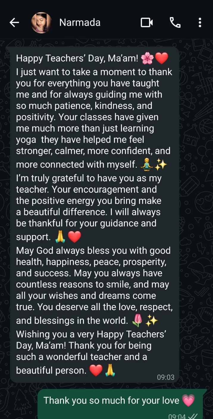 WhatsApp review from Narmada